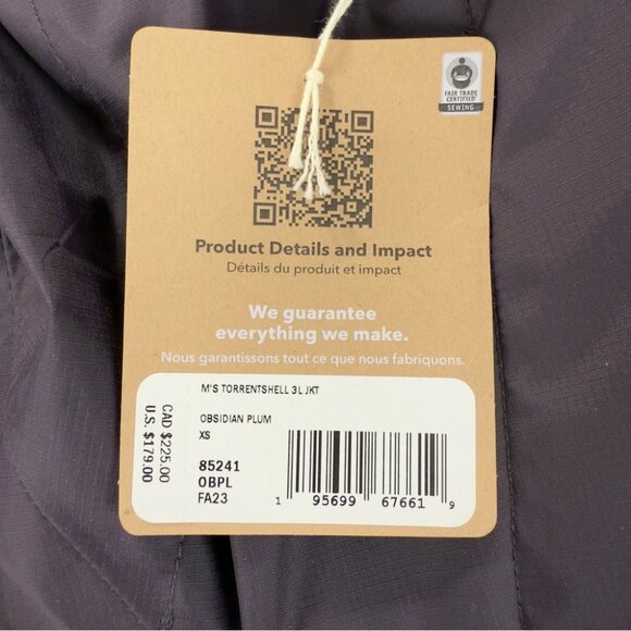 Patagonia Mens XS Torrentshell Black 3L Rain Jacket - Picture 4 of 16